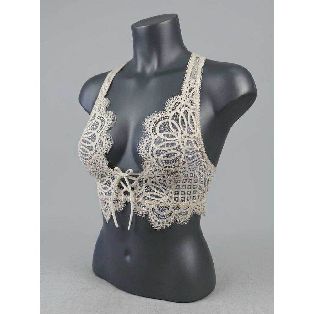 Victoria's Secret Dream Angels Lace Racerback Tie Front Bralette M